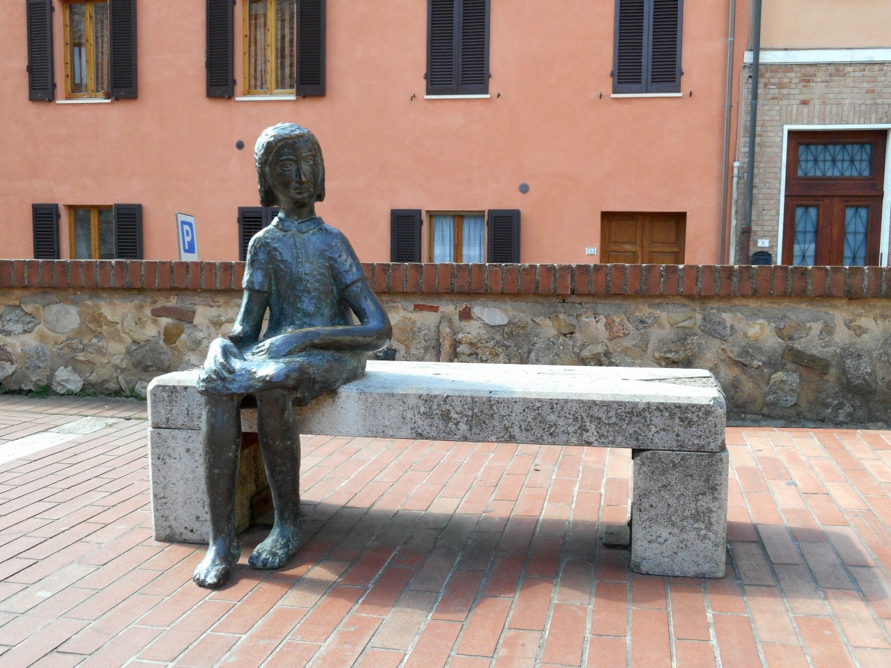 The little girl on the bench by Giuseppe Ciani