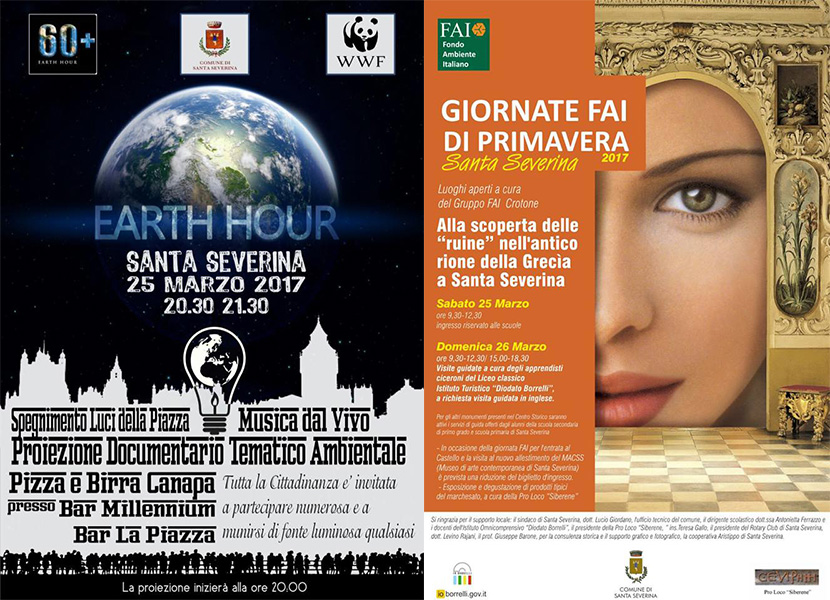 L'Ora della Terra e le Giornate FAI a Santa Severina - 25 e 26 Marzo 2017