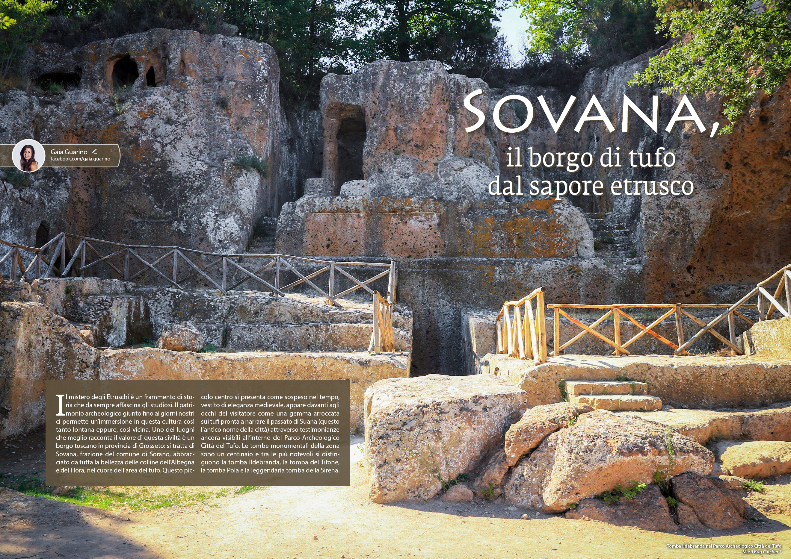 e-borghi travel 43: Speciale turismo attivo e slow - Sovana, il borgo di tufo dal sapore etrusco