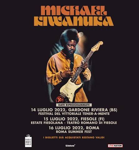 Michael Kiwanuka in concert in Gardone Riviera 2022